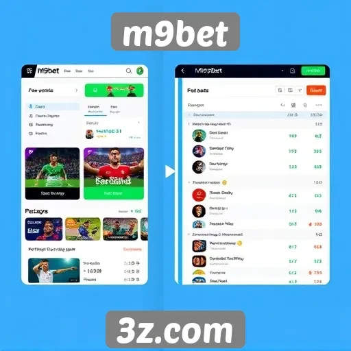 Evolução da interface do usuário do m9bet